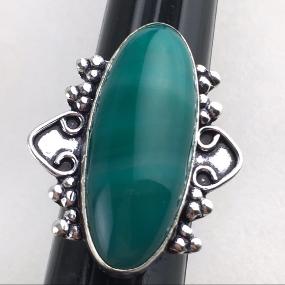 Handmade Jewelry - Botswana Agate Stone Ring Size 6